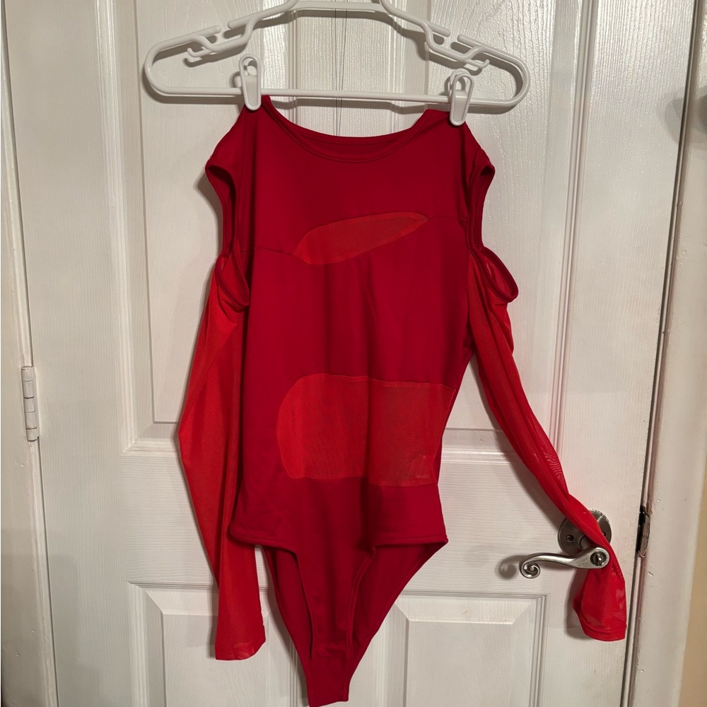 Red bodysuit